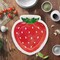 8 Count Berry Party Strawberry Shaped Paper Dessert Plates Disposable Tableware for Baby Shower Birthday